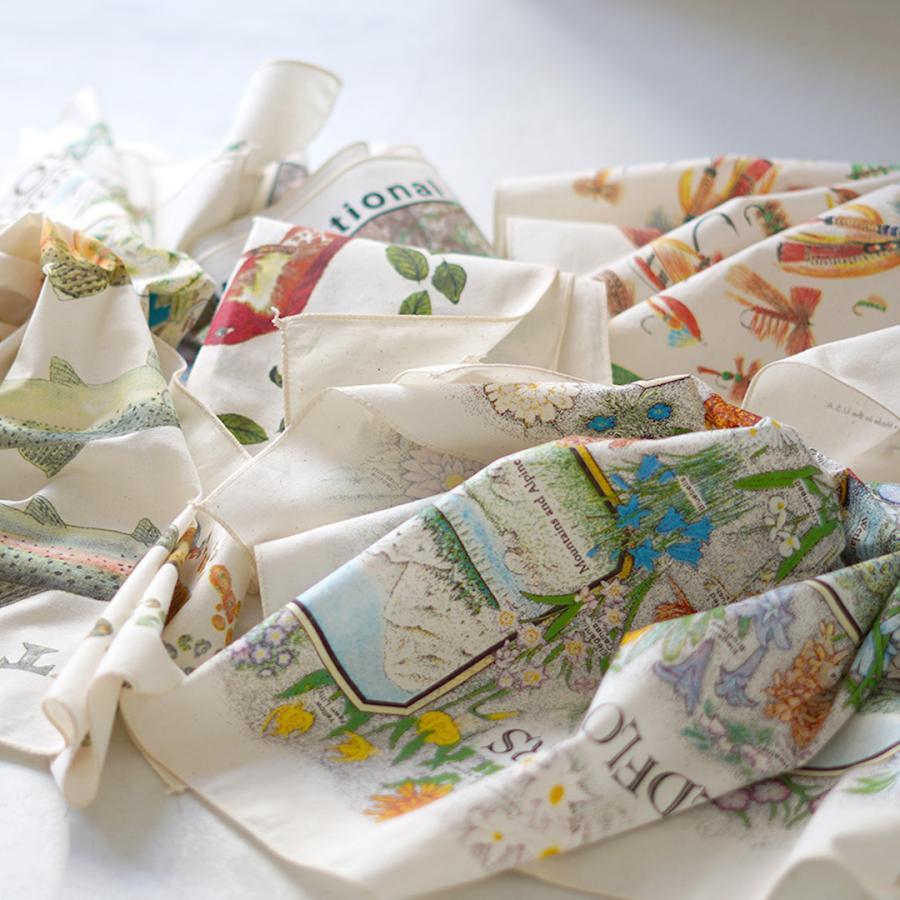 THE PRINTED IMAGE（ザ プリンテッドイメージ） ネイチャープリントバンダナ / ハンカチ 大判 54cm 55cm コットン 綿100 | The Printed Image | 10