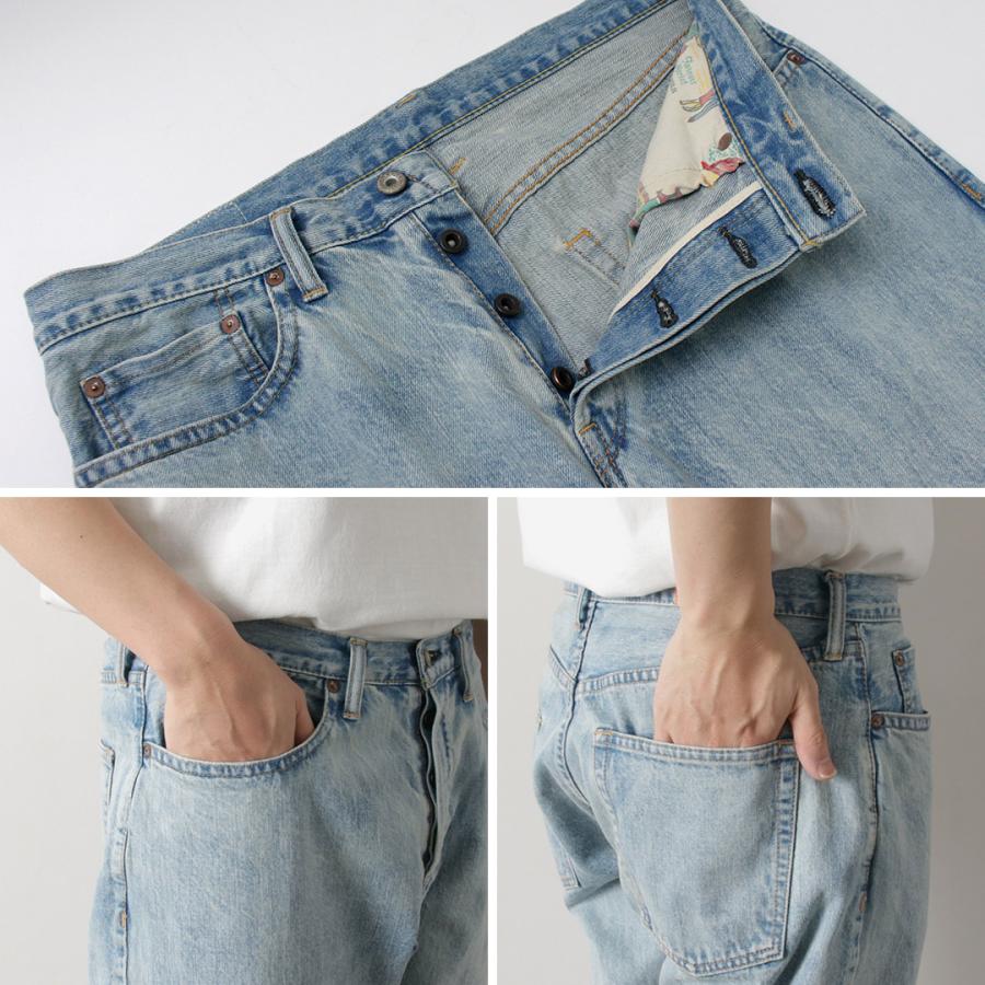 Sanca（サンカ） 14オンス デニム テーパード 5Pパンツ アイス
