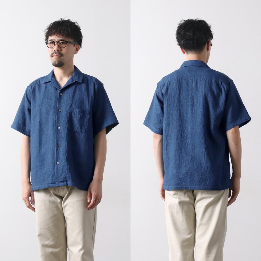 FOB FACTORY（FOBファクトリー） F3508 インディゴ ガーゼ ホリディ シャツ / メンズ 半袖 | FOB FACTORY | 13
