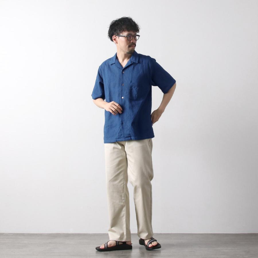 FOB FACTORY（FOBファクトリー） F3508 インディゴ ガーゼ ホリディ シャツ / メンズ 半袖 | FOB FACTORY | 14