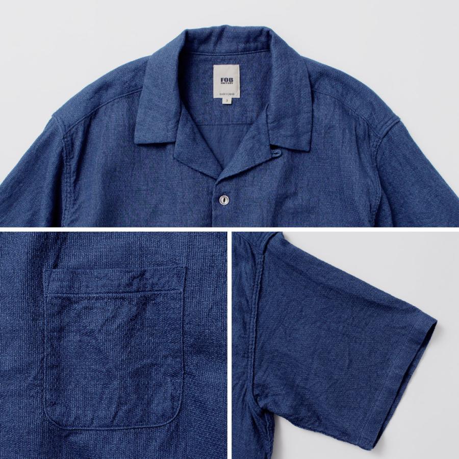 FOB FACTORY（FOBファクトリー） F3508 インディゴ ガーゼ ホリディ シャツ / メンズ 半袖 | FOB FACTORY | 16