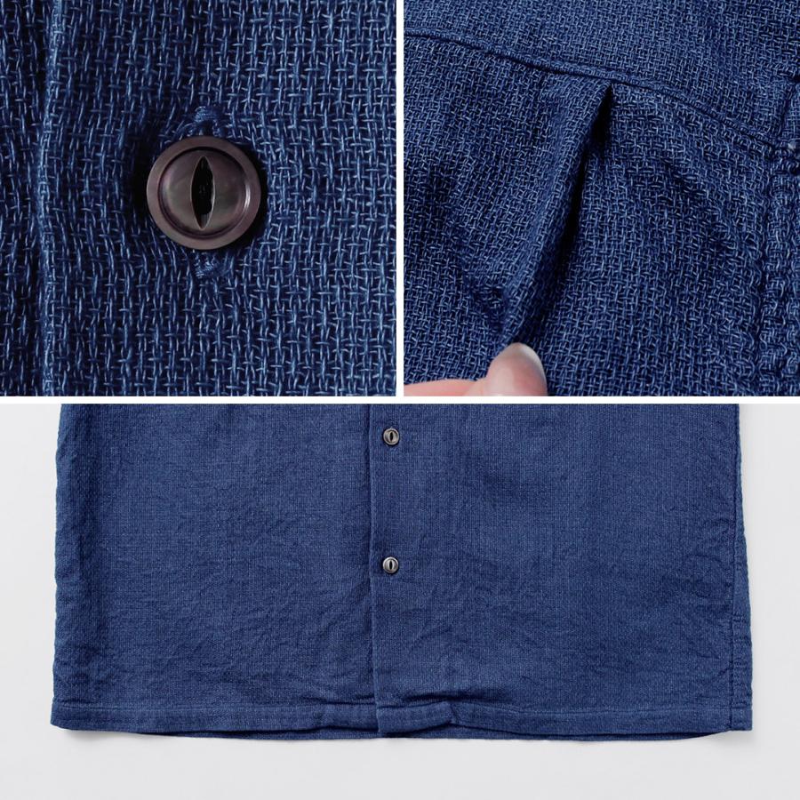 FOB FACTORY（FOBファクトリー） F3508 インディゴ ガーゼ ホリディ シャツ / メンズ 半袖 | FOB FACTORY | 17