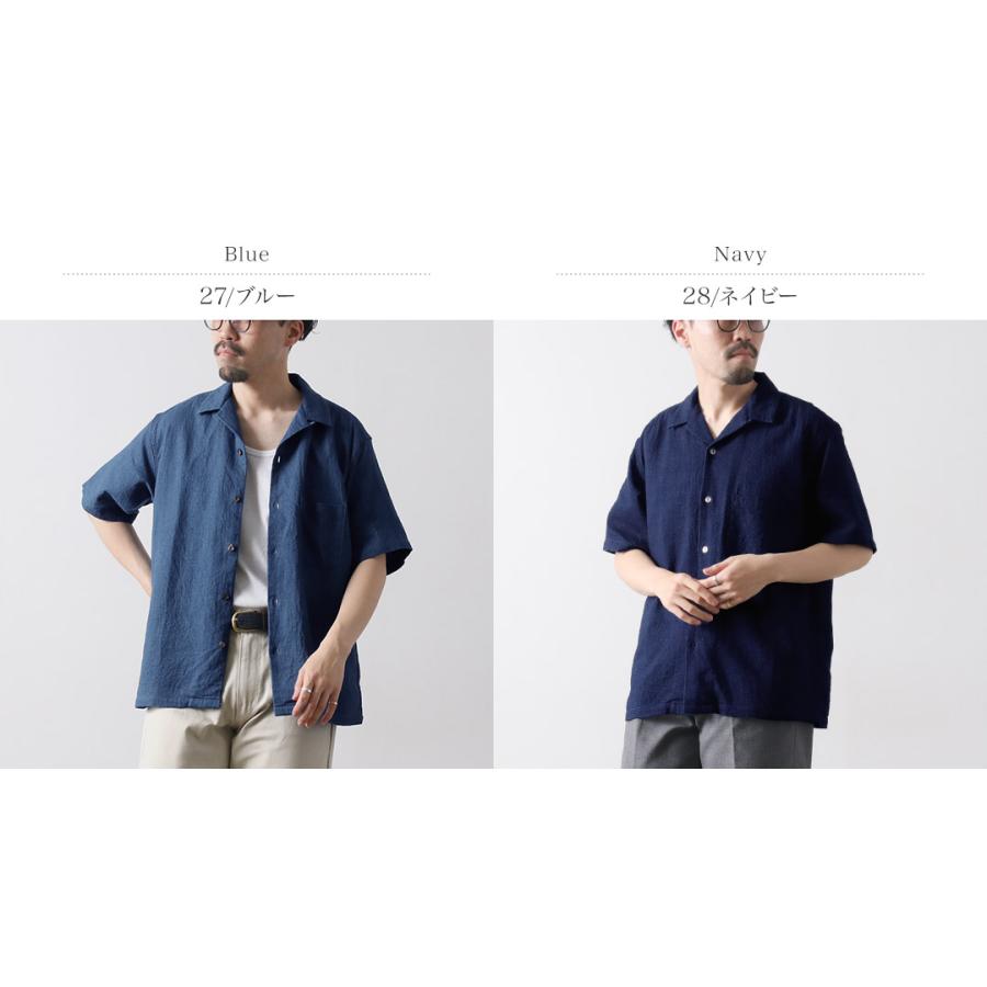 FOB FACTORY（FOBファクトリー） F3508 インディゴ ガーゼ ホリディ シャツ / メンズ 半袖 | FOB FACTORY | 03