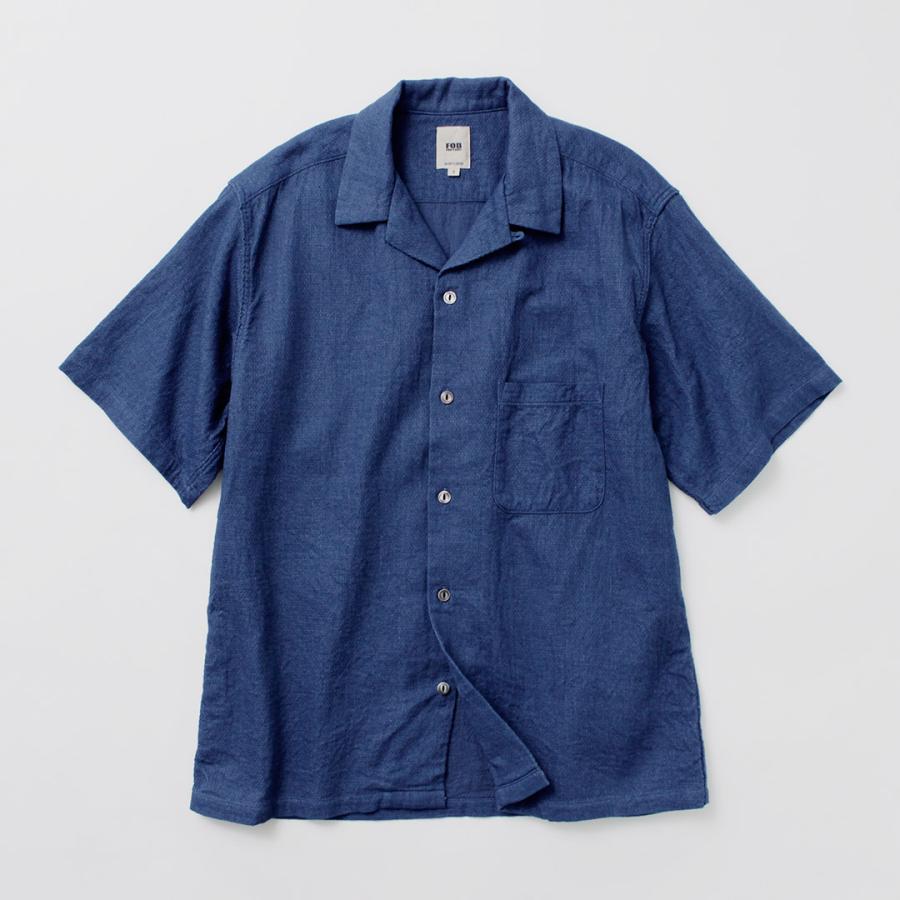 FOB FACTORY（FOBファクトリー） F3508 インディゴ ガーゼ ホリディ シャツ / メンズ 半袖 | FOB FACTORY | 04