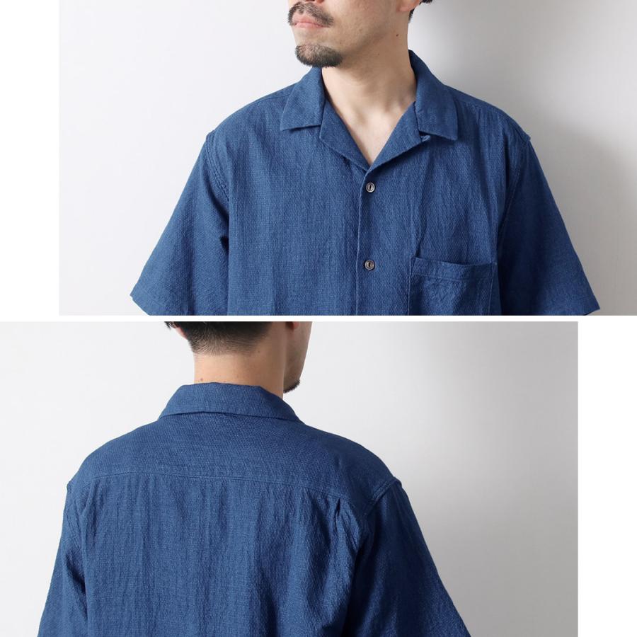 FOB FACTORY（FOBファクトリー） F3508 インディゴ ガーゼ ホリディ シャツ / メンズ 半袖 | FOB FACTORY | 09