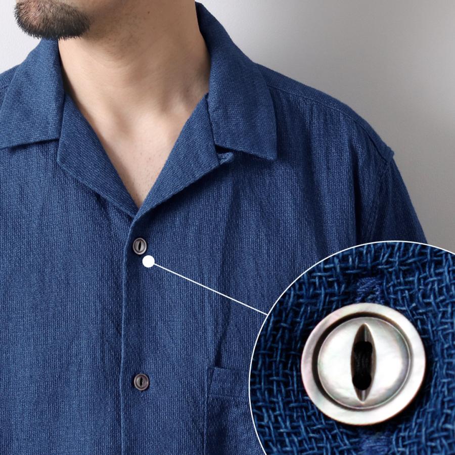 FOB FACTORY（FOBファクトリー） F3508 インディゴ ガーゼ ホリディ シャツ / メンズ 半袖 | FOB FACTORY | 10