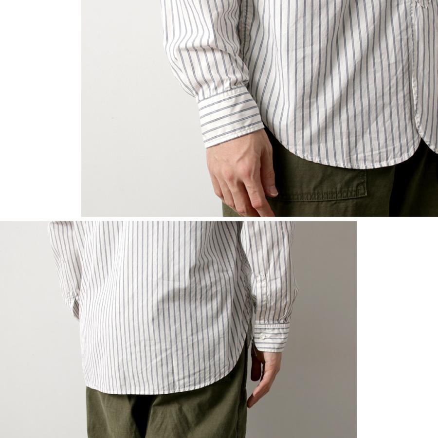 FOB FACTORY（F.O.Bファクトリー） F3509 バンドカラーシャツ / 長袖 ストライプ トップス メンズ 柄 綿 スーピマコットン | FOB FACTORY | 12