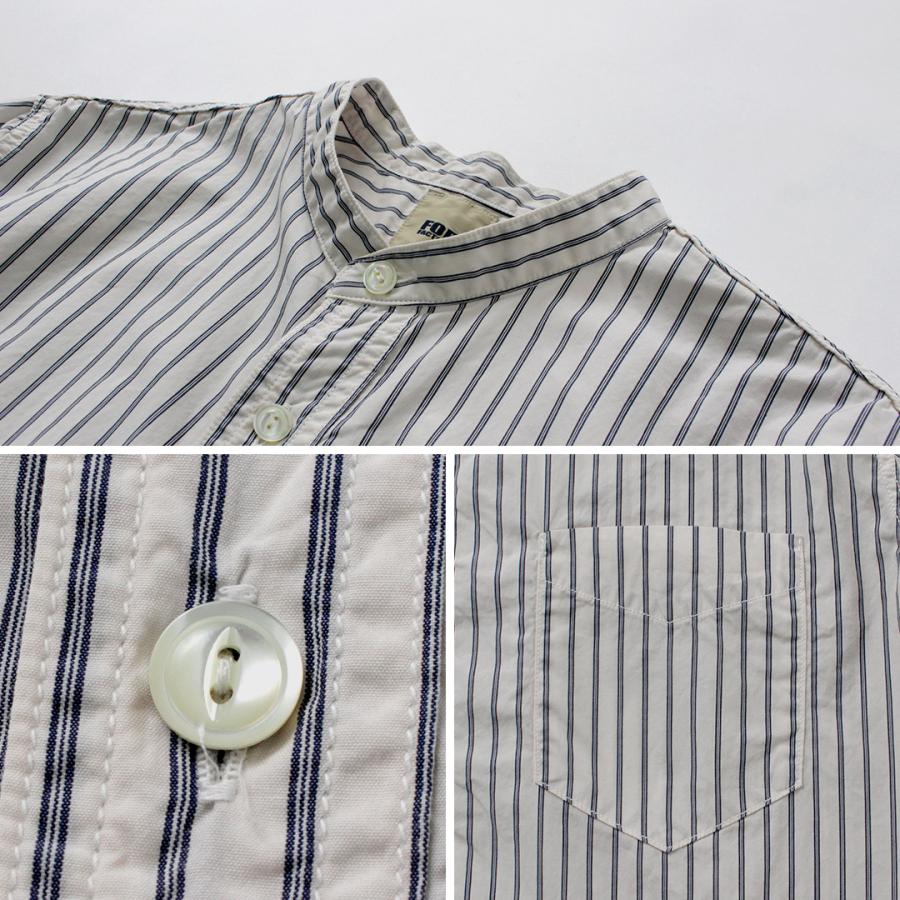 FOB FACTORY（F.O.Bファクトリー） F3509 バンドカラーシャツ / 長袖 ストライプ トップス メンズ 柄 綿 スーピマコットン | FOB FACTORY | 15