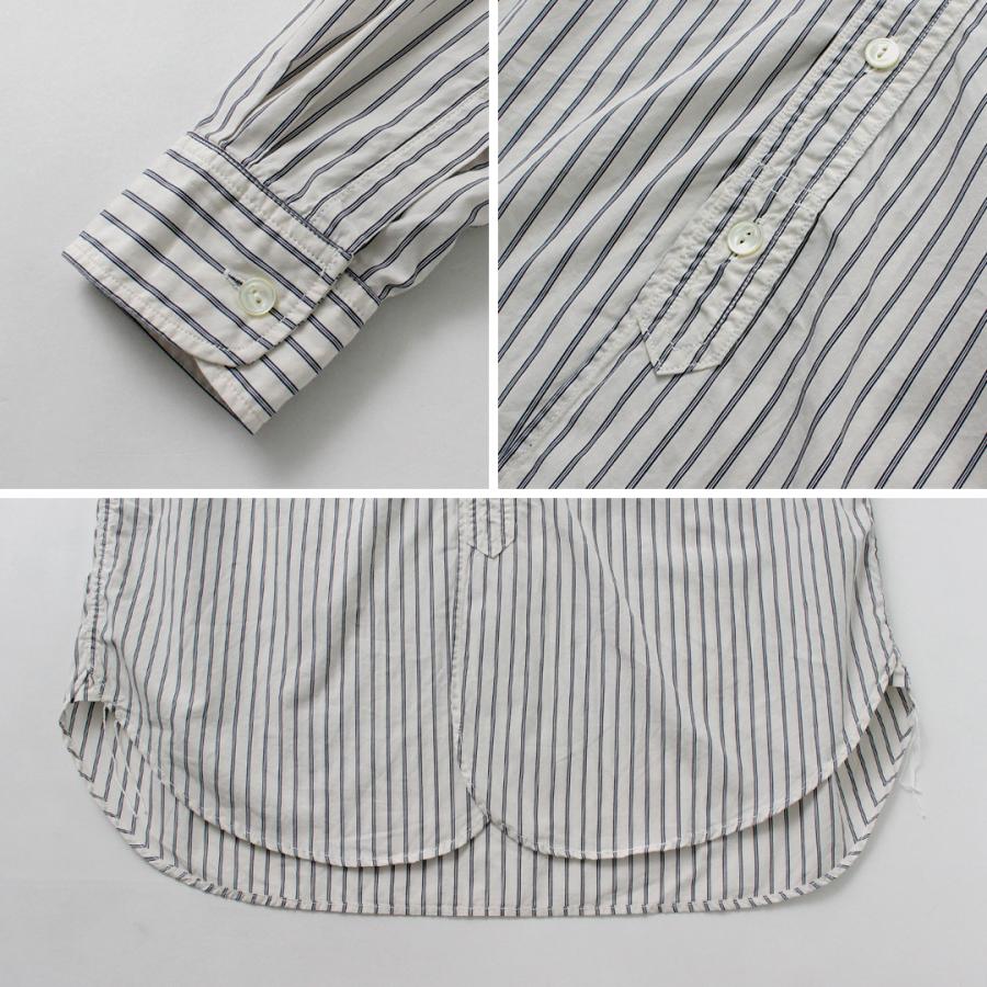 FOB FACTORY（F.O.Bファクトリー） F3509 バンドカラーシャツ / 長袖 ストライプ トップス メンズ 柄 綿 スーピマコットン | FOB FACTORY | 16