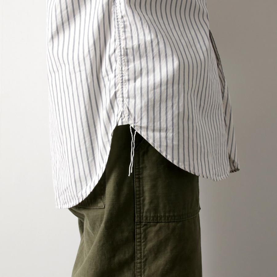 FOB FACTORY（F.O.Bファクトリー） F3509 バンドカラーシャツ / 長袖 ストライプ トップス メンズ 柄 綿 スーピマコットン | FOB FACTORY | 11