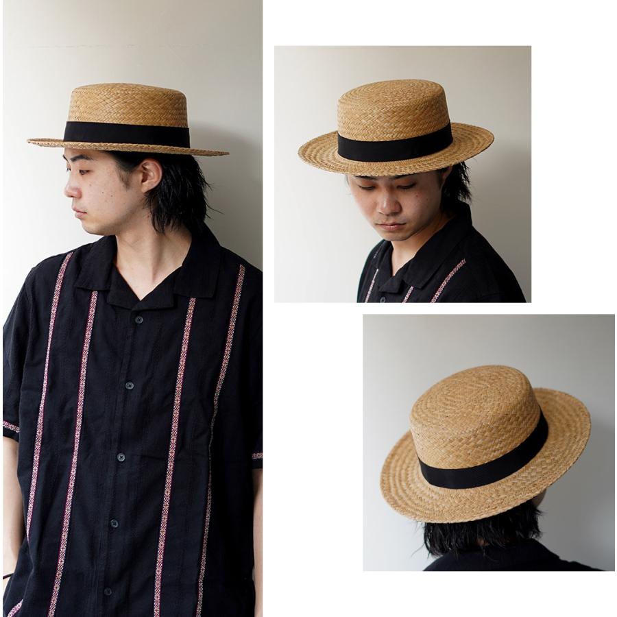 HIGHER（ハイアー） カラー別注 黄草 カンカン帽 / メンズ 帽子 ハンドメイド 日本製 YELLOW STRAW BOATER | HIGHER（ファッション） | 13