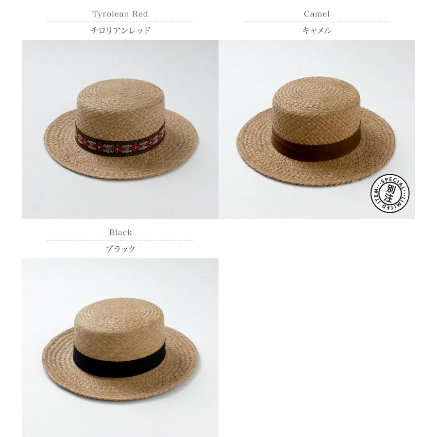 HIGHER（ハイアー） カラー別注 黄草 カンカン帽 / メンズ 帽子 ハンドメイド 日本製 YELLOW STRAW BOATER | HIGHER（ファッション） | 04