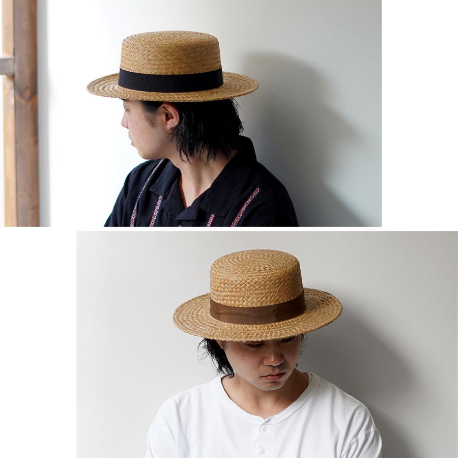 HIGHER（ハイアー） カラー別注 黄草 カンカン帽 / メンズ 帽子 ハンドメイド 日本製 YELLOW STRAW BOATER | HIGHER（ファッション） | 07