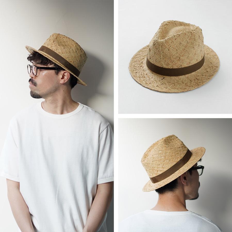 HIGHER（ハイアー） パターンウィービング ラフィア フェドラハット / メンズ 麦わら帽子 ストローハット 日本製 | HIGHER（ファッション） | 12