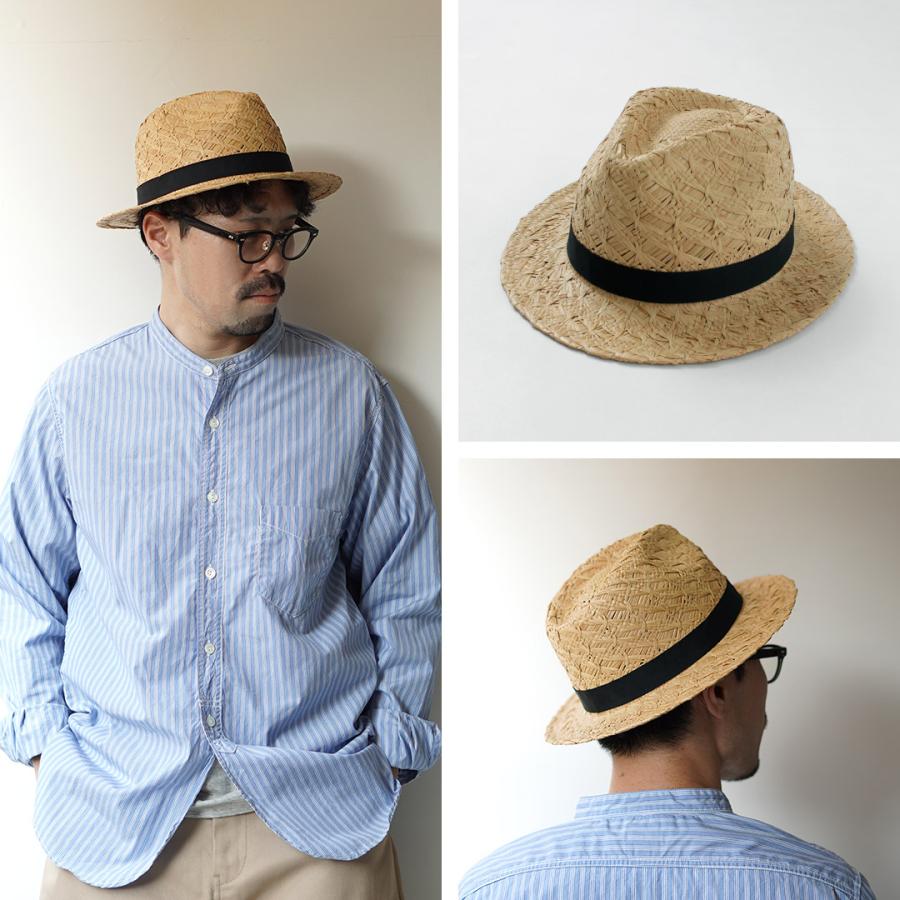 HIGHER（ハイアー） パターンウィービング ラフィア フェドラハット / メンズ 麦わら帽子 ストローハット 日本製 | HIGHER（ファッション） | 13