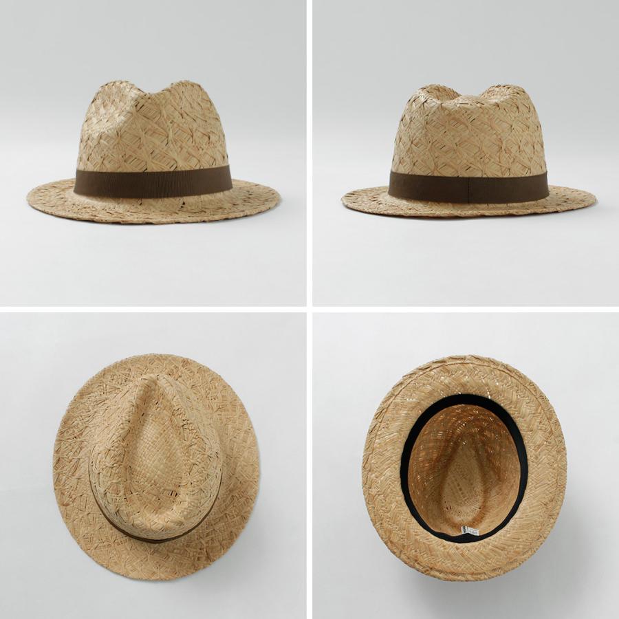 HIGHER（ハイアー） パターンウィービング ラフィア フェドラハット / メンズ 麦わら帽子 ストローハット 日本製 | HIGHER（ファッション） | 14