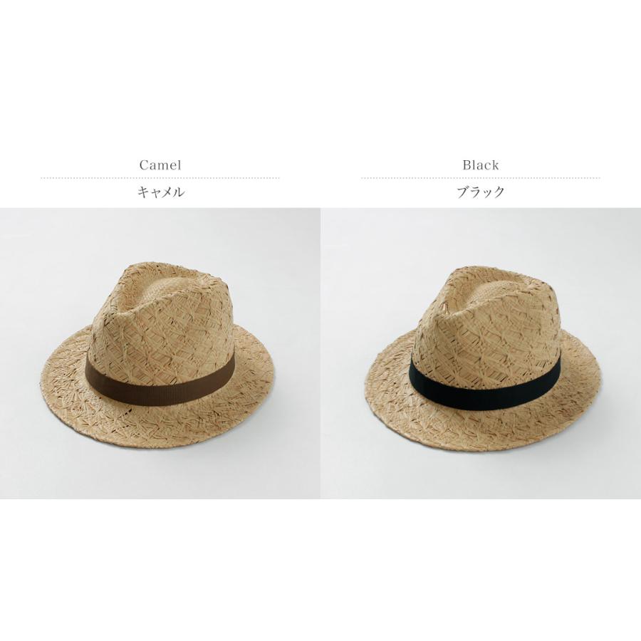 HIGHER（ハイアー） パターンウィービング ラフィア フェドラハット / メンズ 麦わら帽子 ストローハット 日本製 | HIGHER（ファッション） | 03