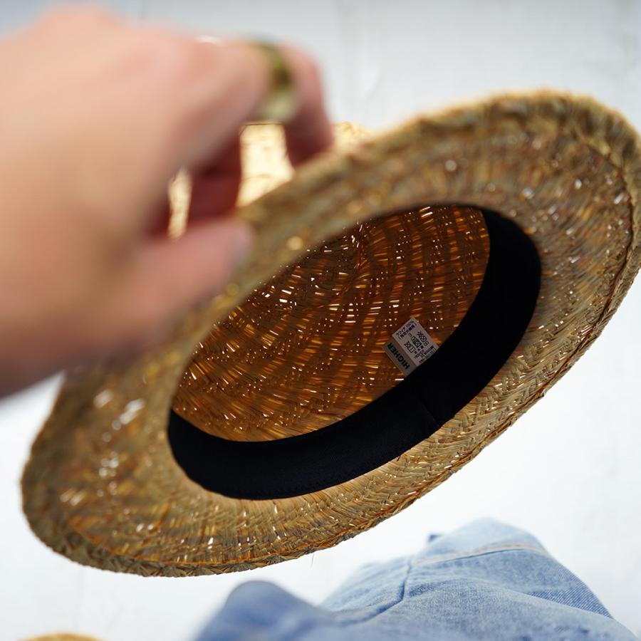 HIGHER（ハイアー） パターンウィービング ラフィア フェドラハット / メンズ 麦わら帽子 ストローハット 日本製 | HIGHER（ファッション） | 06