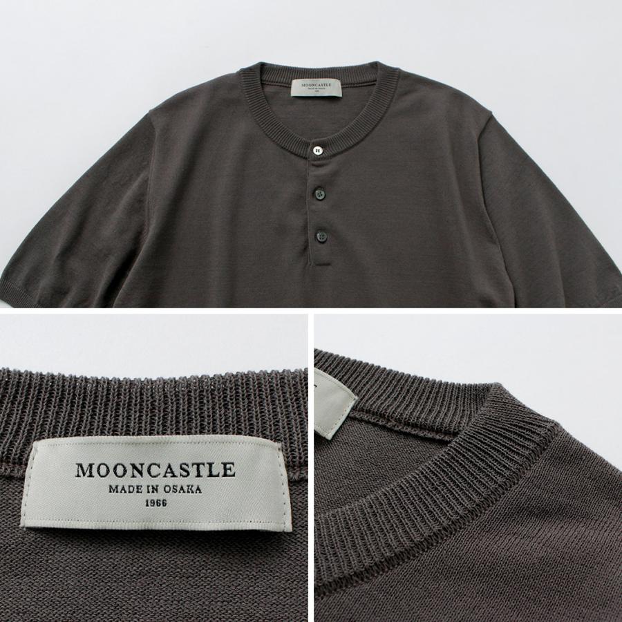 MOONCASTLE（ムーンキャッスル） 別注 アイスコットン ヘンリーネックTシャツ / メンズ トップス 半袖 無地 日本製 綿 | MOONCASTLE | 17