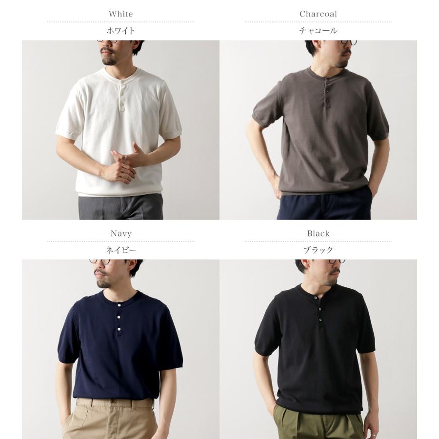 MOONCASTLE（ムーンキャッスル） 別注 アイスコットン ヘンリーネックTシャツ / メンズ トップス 半袖 無地 日本製 綿 | MOONCASTLE | 05