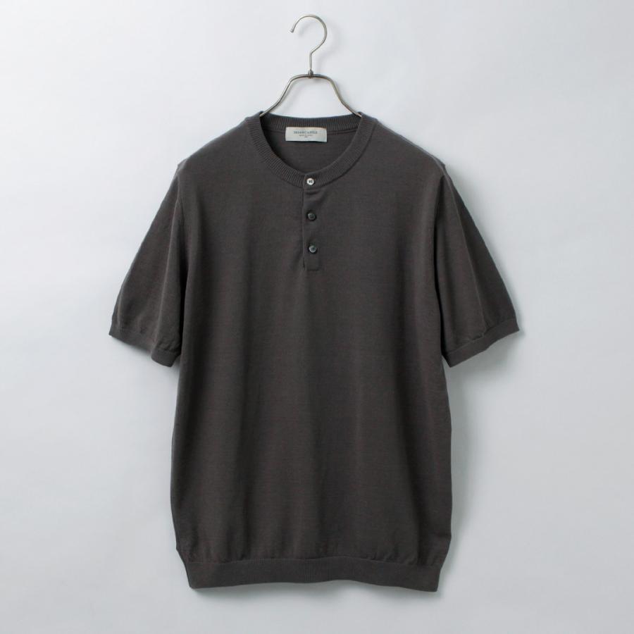 MOONCASTLE（ムーンキャッスル） 別注 アイスコットン ヘンリーネックTシャツ / メンズ トップス 半袖 無地 日本製 綿 | MOONCASTLE | 06