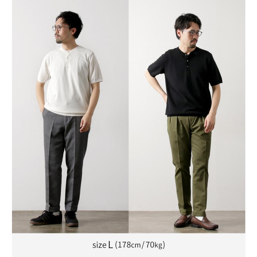 MOONCASTLE（ムーンキャッスル） 別注 アイスコットン ヘンリーネックTシャツ / メンズ トップス 半袖 無地 日本製 綿 | MOONCASTLE | 07