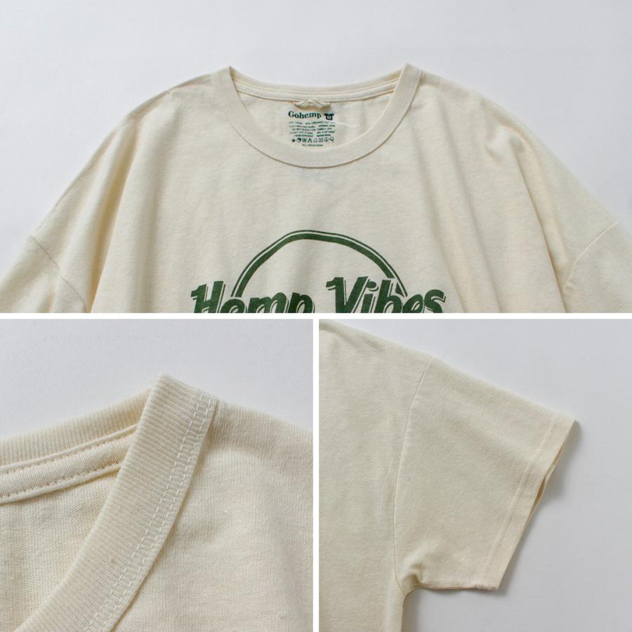 GOHEMP（ゴーヘンプ） 別注 ベーシック ワイドTシャツ ヘンプバイブスプリント / ヘンプ オーガニックコットン トップス 半袖 | GOHEMP | 18