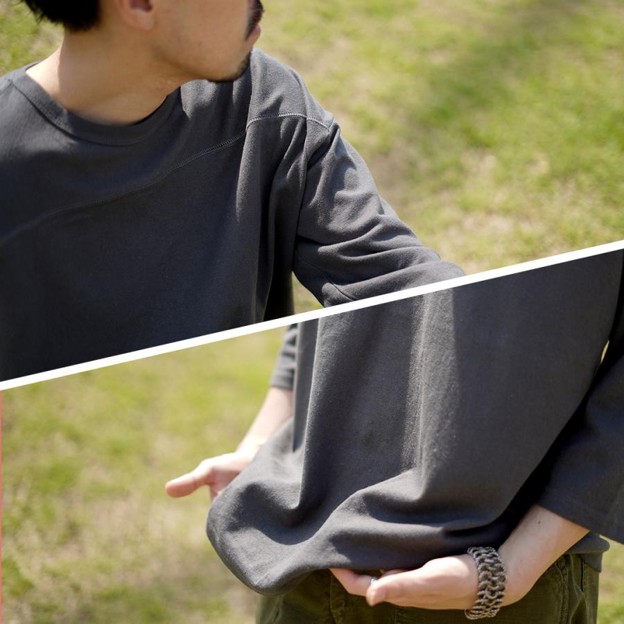 GOHEMP（ゴーヘンプ） 別注 10oz ヘビーウェイト ワイドフットボールTシャツ / ヘンプ オーガニックコットン 七分袖 メンズ | GOHEMP | 07