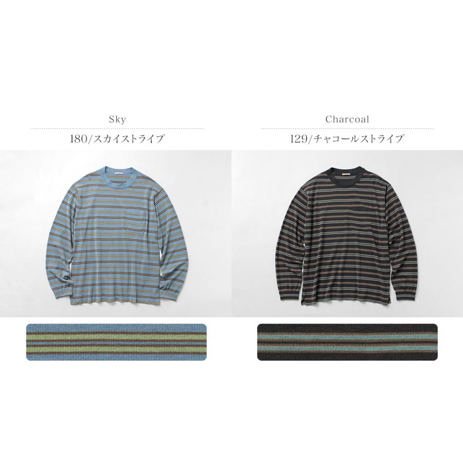 RYE TENDER（ライテンダー） キャップ ロングTシャツ / 長袖 メンズ レディース ボーダー コットンニット 胸ポケット | RYE TENDER | 03