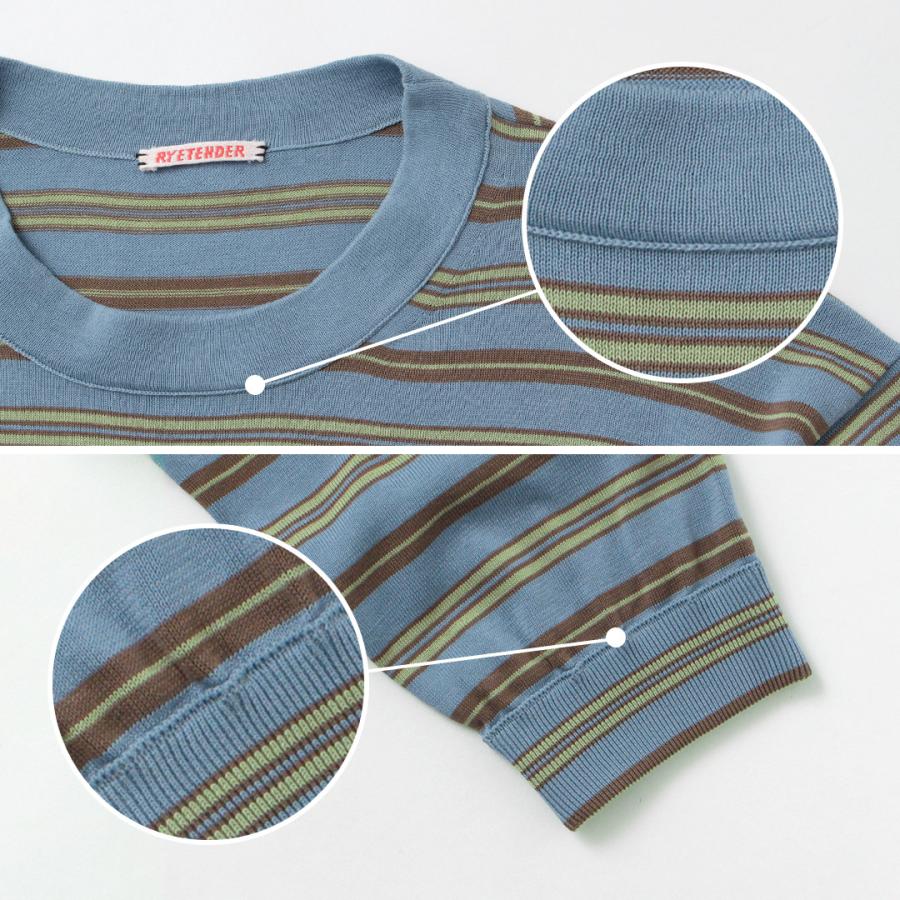 RYE TENDER（ライテンダー） キャップ ロングTシャツ / 長袖 メンズ レディース ボーダー コットンニット 胸ポケット | RYE TENDER | 10
