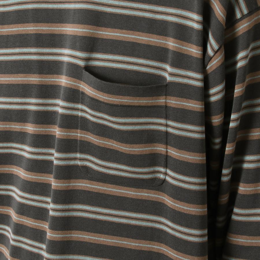 RYE TENDER（ライテンダー） キャップ ロングTシャツ / 長袖 メンズ レディース ボーダー コットンニット 胸ポケット | RYE TENDER | 11