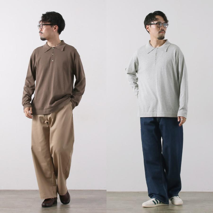 RYE TENDER（ライテンダー） ヨーク ポロ / メンズ トップス 長袖 ニット コットン 襟付き Yoke Polo | RYE TENDER | 07