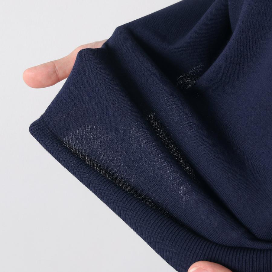 MOONCASTLE（ムーンキャッスル） アイスコットン スキッパー ニット ポロシャツ / 半袖 メンズ サマーニット 無地 日本製 | MOONCASTLE | 09