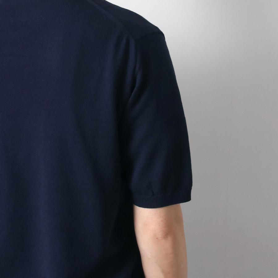 MOONCASTLE（ムーンキャッスル） アイスコットン スキッパー ニット ポロシャツ / 半袖 メンズ サマーニット 無地 日本製 | MOONCASTLE | 11