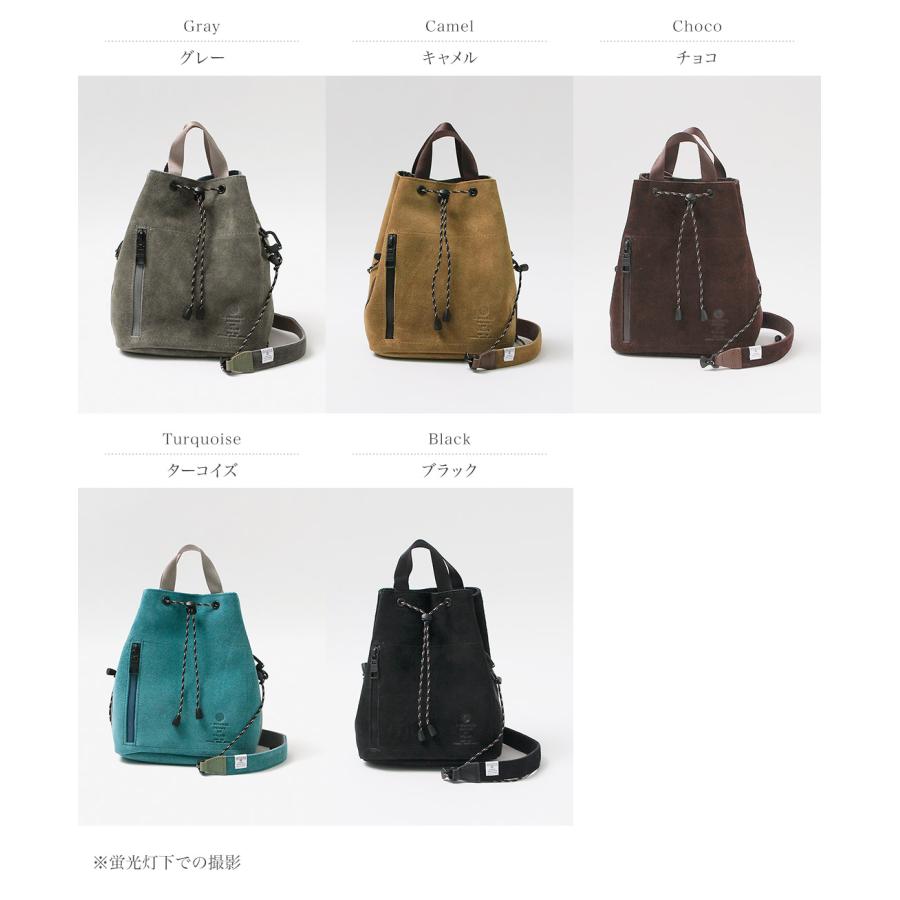 AS2OV（アッソブ） 撥水スエード ドローストリング バッグ / メンズ レディース 鞄 巾着 手提げ ショルダー 本革 コラボ | AS2OV | 06