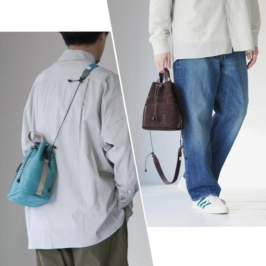 AS2OV（アッソブ） 撥水スエード ドローストリング バッグ / メンズ レディース 鞄 巾着 手提げ ショルダー 本革 コラボ | AS2OV | 08