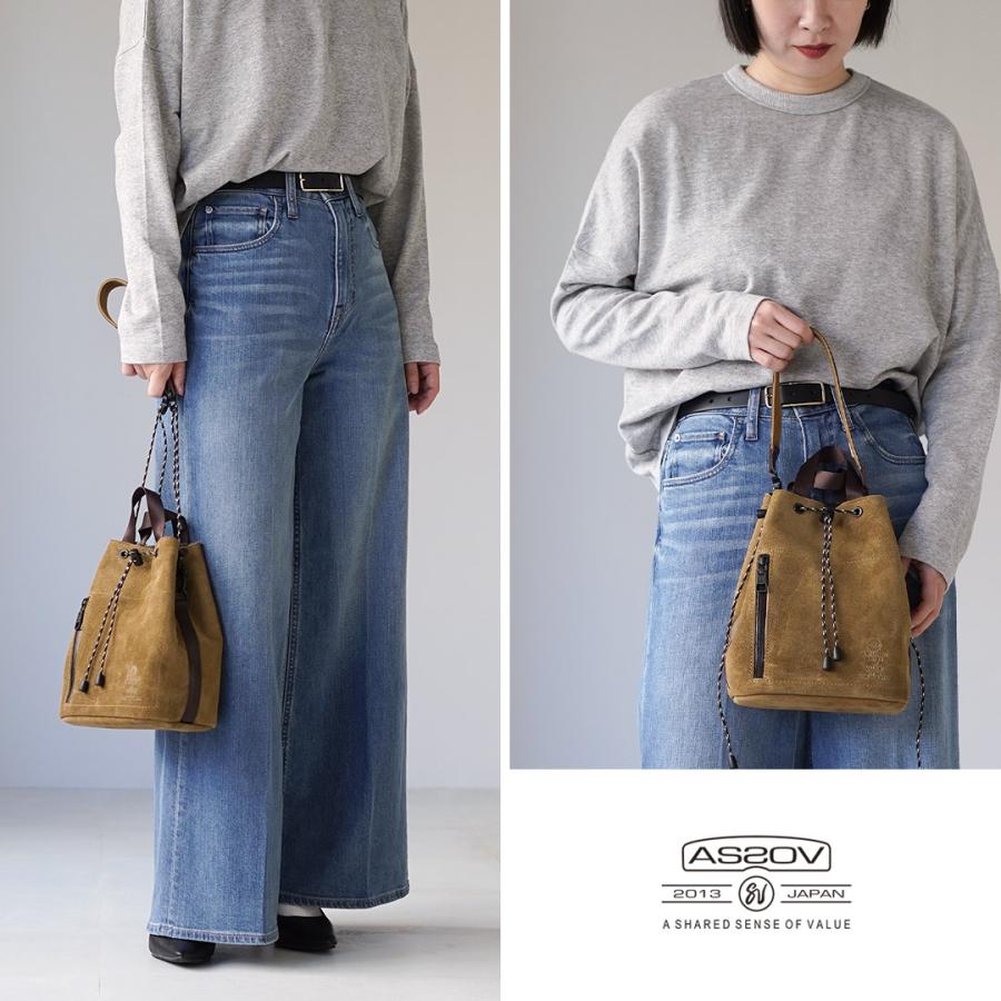 AS2OV（アッソブ） 撥水スエード ドローストリング バッグ / メンズ レディース 鞄 巾着 手提げ ショルダー 本革 コラボ | AS2OV | 09