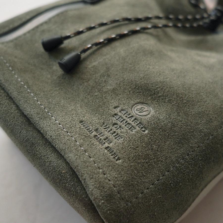 AS2OV（アッソブ） 撥水スエード ドローストリング バッグ / メンズ レディース 鞄 巾着 手提げ ショルダー 本革 コラボ | AS2OV | 11