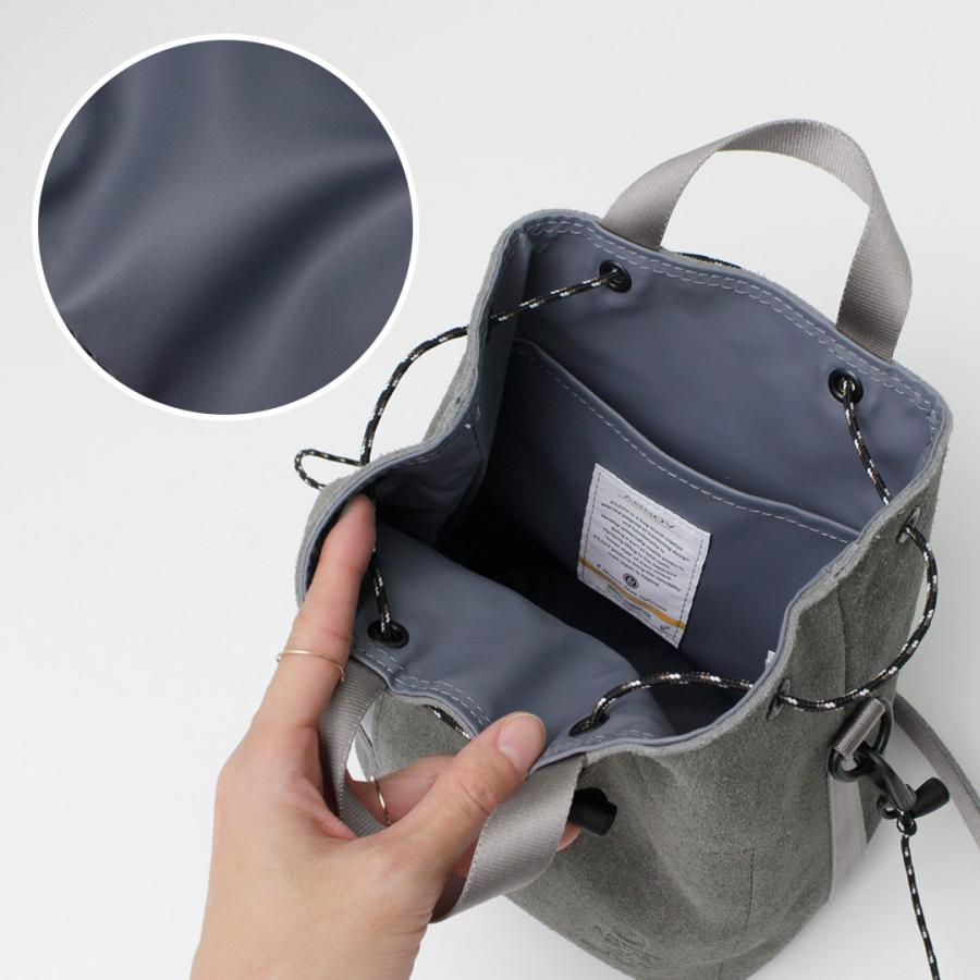AS2OV（アッソブ） 撥水スエード ドローストリング バッグ / メンズ レディース 鞄 巾着 手提げ ショルダー 本革 コラボ | AS2OV | 12