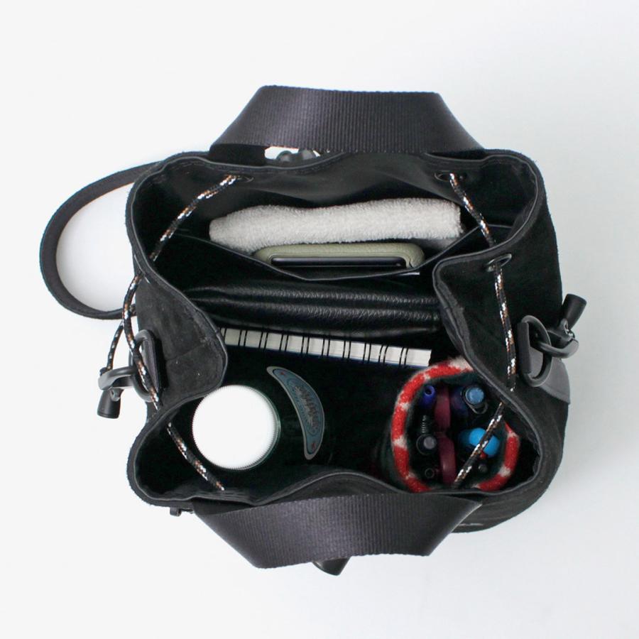 AS2OV（アッソブ） 撥水スエード ドローストリング バッグ / メンズ レディース 鞄 巾着 手提げ ショルダー 本革 コラボ | AS2OV | 14