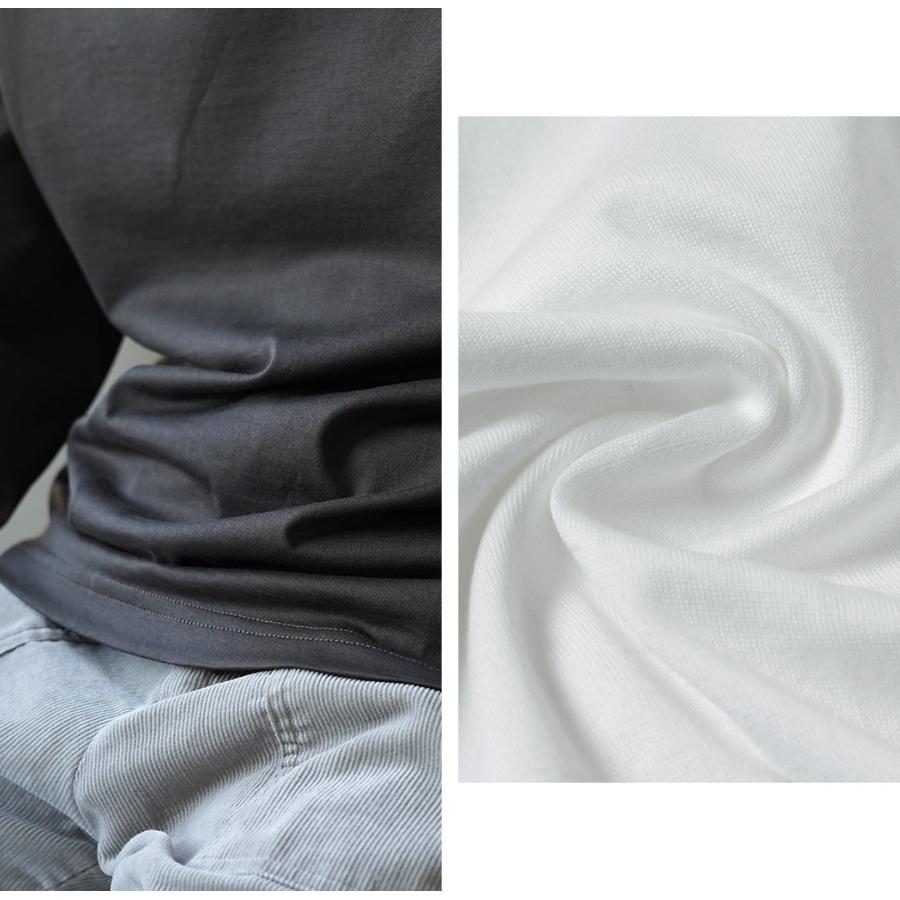 HANDVAERK（ハンドバーク） 60/2 モックネック ロングスリーブTシャツ / メンズ 長袖 ロンT 綿 コットン ハイネック | handvaerk | 10