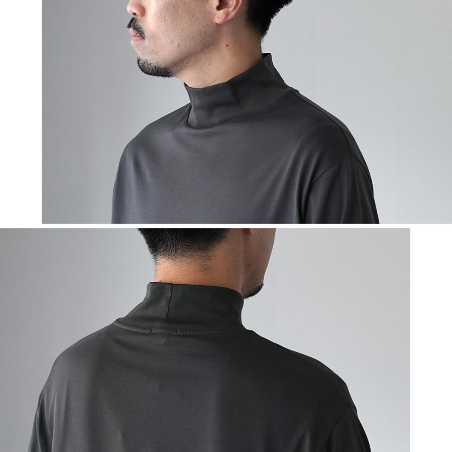 HANDVAERK（ハンドバーク） 60/2 モックネック ロングスリーブTシャツ / メンズ 長袖 ロンT 綿 コットン ハイネック | handvaerk | 11