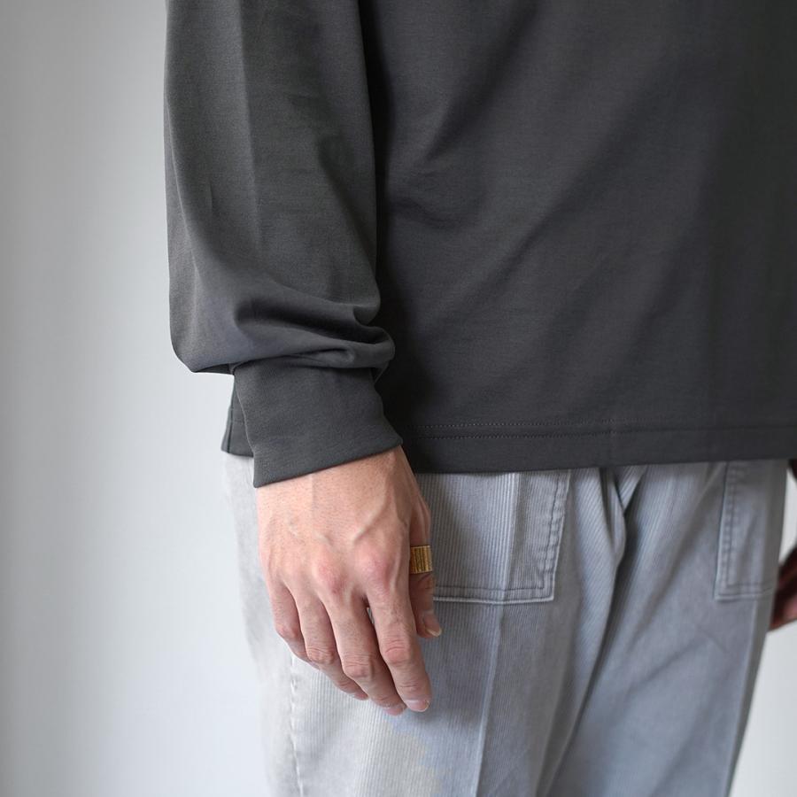 HANDVAERK（ハンドバーク） 60/2 モックネック ロングスリーブTシャツ / メンズ 長袖 ロンT 綿 コットン ハイネック | handvaerk | 13