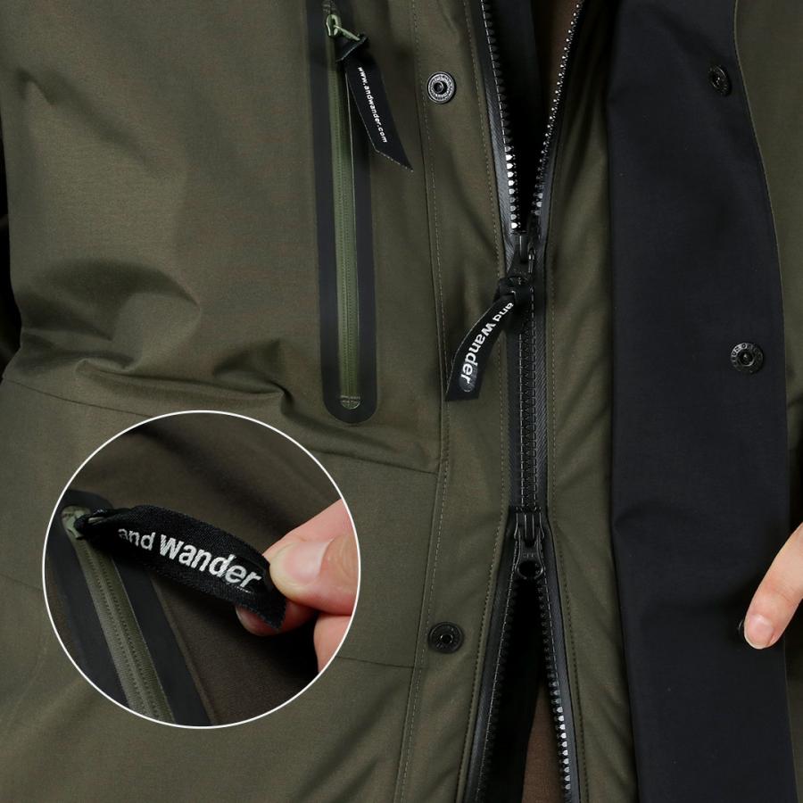 AND WANDER（アンドワンダー） レインプルーフ ダウンジャケット / メンズ 撥水 アウトドア 防水 河田フェザー 透湿 | and wander | 11