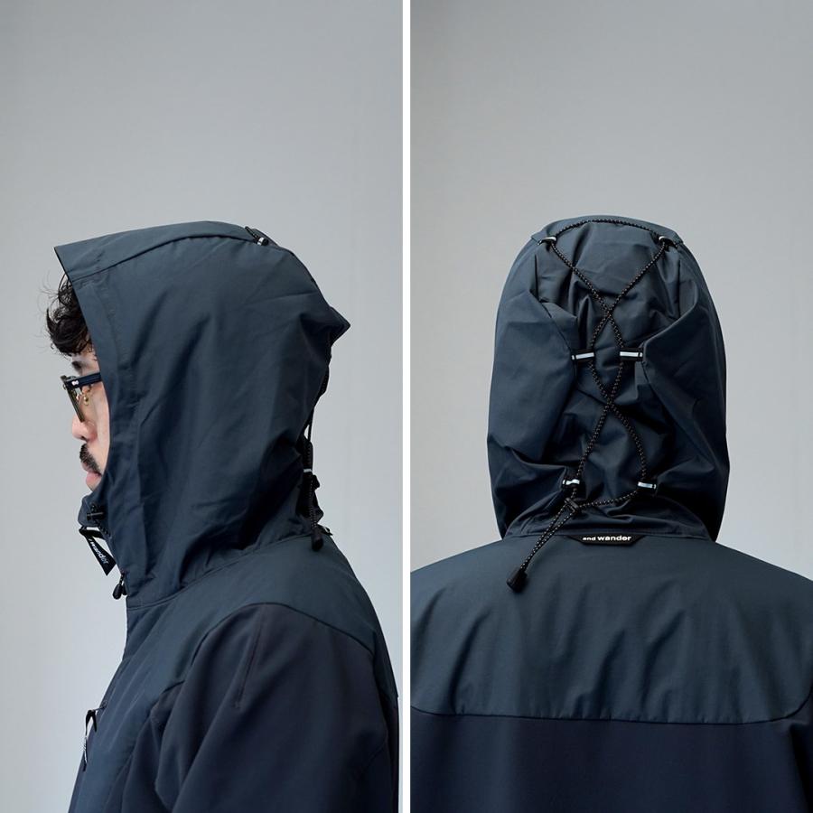 AND WANDER（アンドワンダー）ストレッチ シェルジャケット / アウター 防風 撥水 ベンチレーション 止水ジッパー ストレッチ | and wander | 13