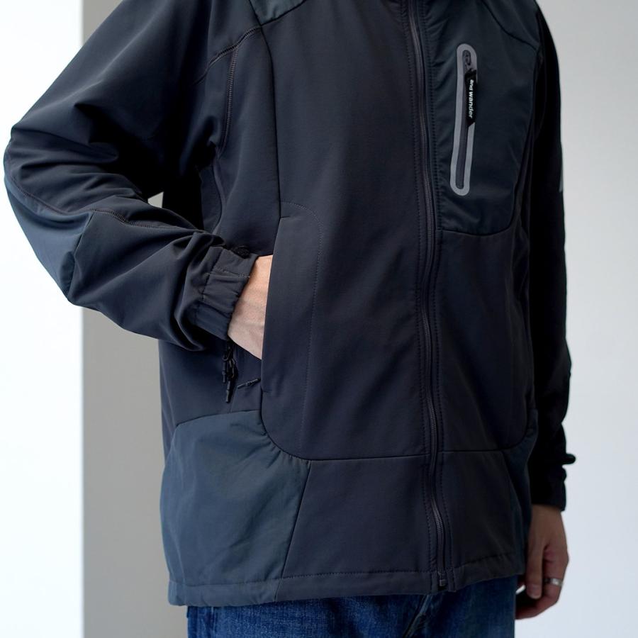 AND WANDER（アンドワンダー）ストレッチ シェルジャケット / アウター 防風 撥水 ベンチレーション 止水ジッパー ストレッチ | and wander | 17