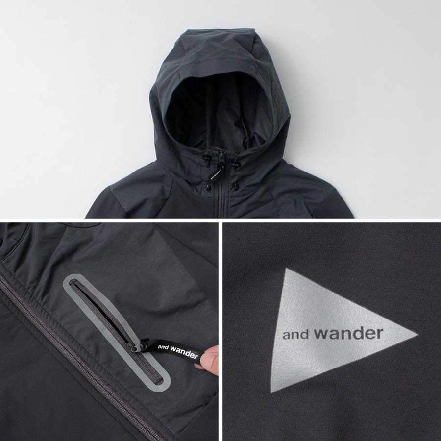 AND WANDER（アンドワンダー）ストレッチ シェルジャケット / アウター 防風 撥水 ベンチレーション 止水ジッパー ストレッチ | and wander | 20