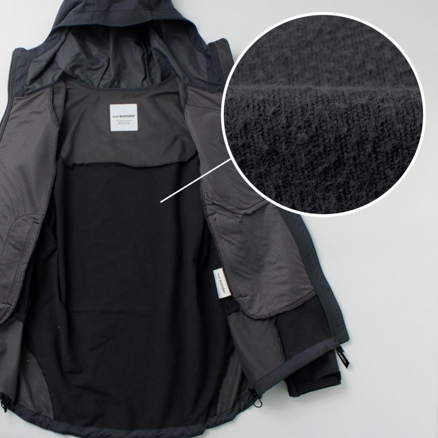 AND WANDER（アンドワンダー）ストレッチ シェルジャケット / アウター 防風 撥水 ベンチレーション 止水ジッパー ストレッチ | and wander | 10