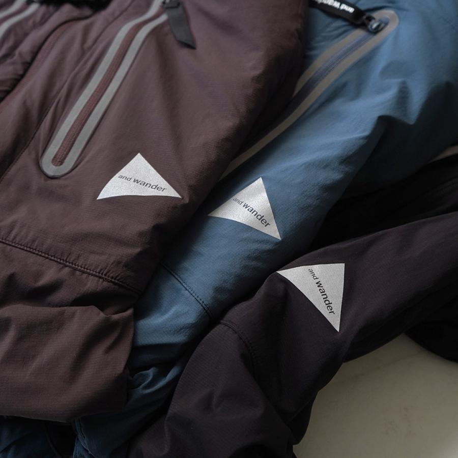AND WANDER（アンドワンダー） アルファエアー カラーレス ジャケット / メンズ 中綿 ラグラン インサレーション ノーカラー | and wander | 10