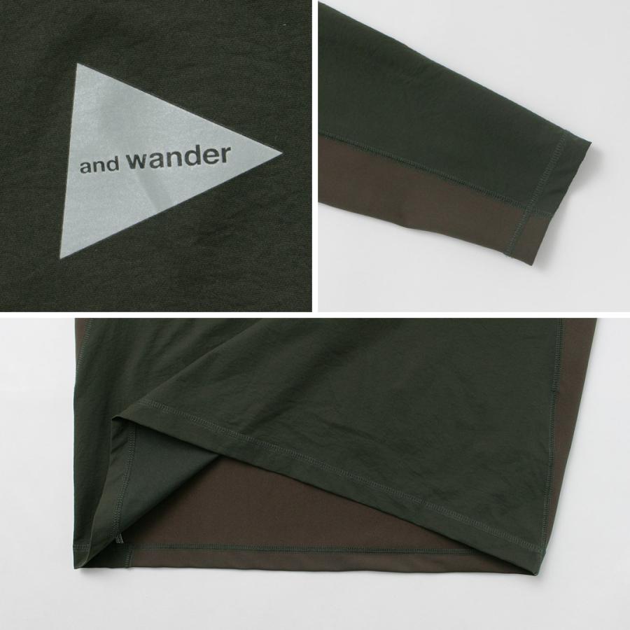 AND WANDER（アンドワンダー） ハイブリッド ウォーム ポケット ロングスリーブTシャツ / メンズ トップス 長袖 ストレッチ 消臭 | and wander | 15